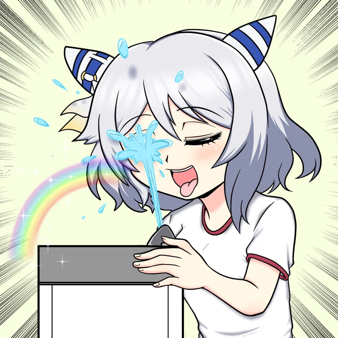 #見た人も無言で舌を出してるキャラを貼る#ヒシミラクル 