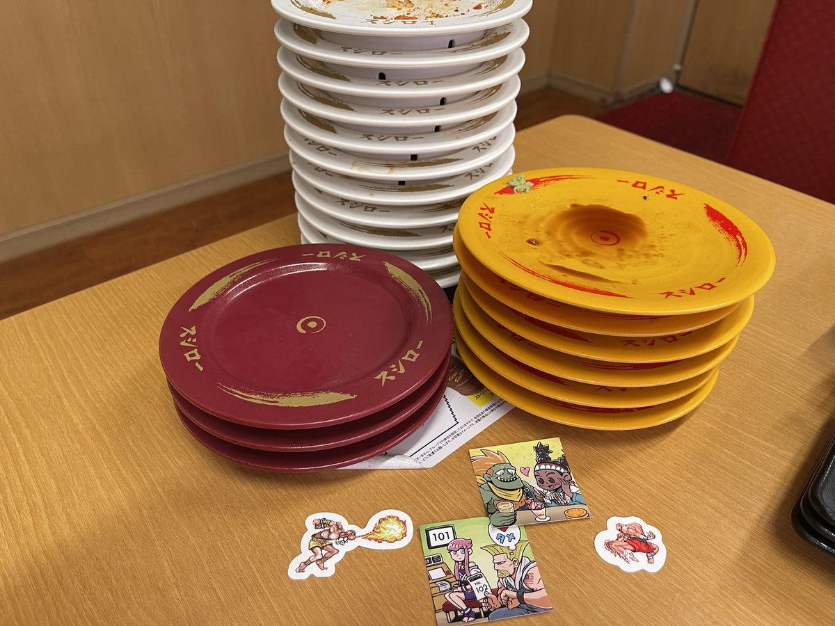 FJmagi's tweet photo. 格ゲーおじのたしなみ。
ケンのシールひけず。

#スシローストリートファイターコラボ 
#20皿ファイト https://t.co/lDxN1Um4BV