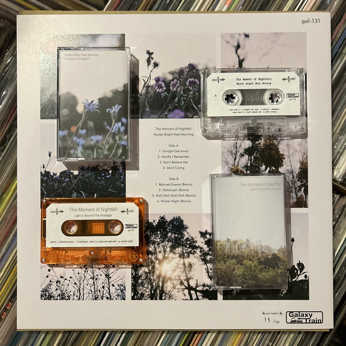 BTDRMS's tweet photo. Galaxy Trainの新作が届きました!The Moment of Nightfall, カセットテープEPとアナログ盤LPセットでゲット!LPの方は以前リリースされた1stカセットEPのリミックスも入ってるのが嬉しい!幽玄な世界が拡がりますね! #galaxytrain https://t.co/dI4VupoQ1z