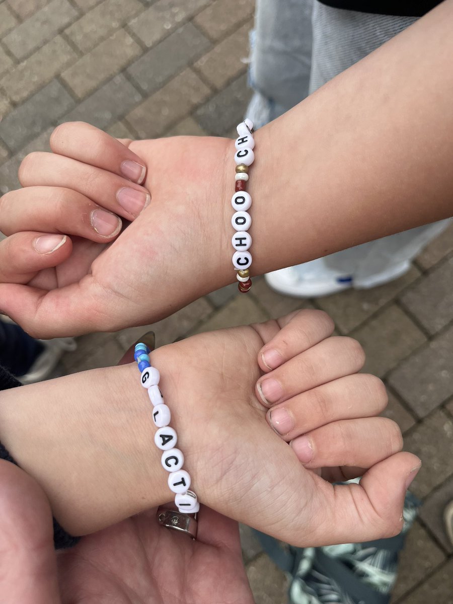 victoriaamy's tweet photo. @altontowers my nephew just went on his first rollercoaster 🎢 (Galactica) and a lovely family gave him a Galactica swifty bracelet. He’s so happy 🥰 https://t.co/URxShG2xHb