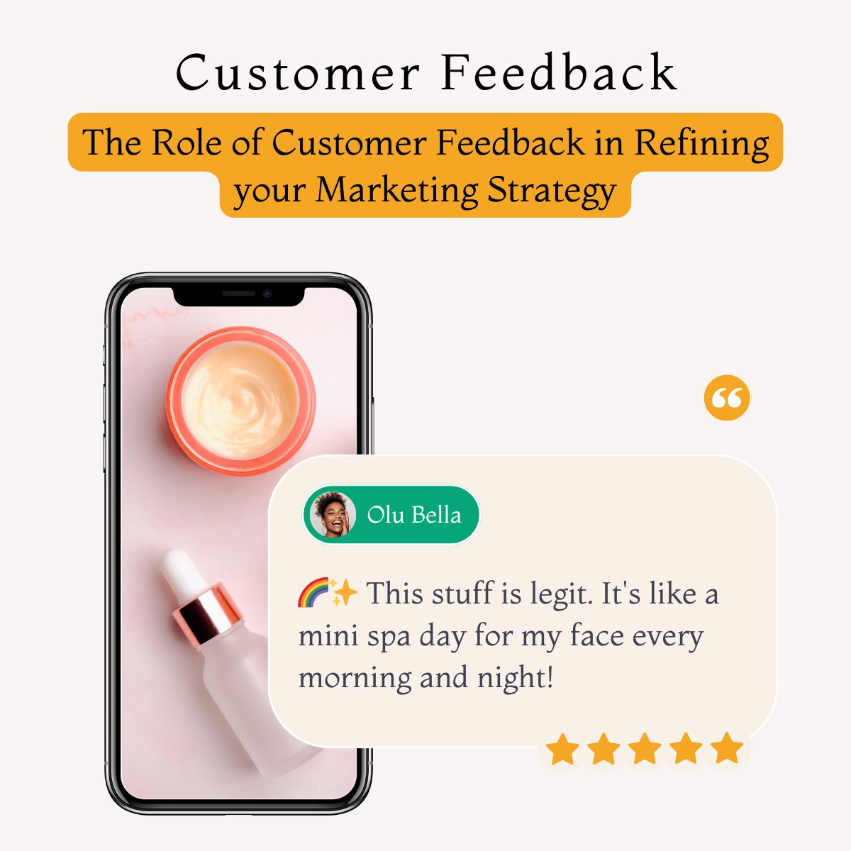 segnivo's tweet photo. The Power of Customer Feedback: How to Use Feedback to Improve Your Marketing Strategy
​
Customer feedback is the information, opinions, and experiences shared by your customers regarding your products, services, or overall brand. It can be collected through various channels such as surveys, reviews, social media comments, and direct communications. This feedback is valuable for understanding customer needs, identifying strengths and weaknesses, and making informed decisions to improve your business offerings and enhance customer satisfaction.
​
These feedbacks are a crucial element in shaping and refining your marketing strategy. As consumer preferences continue to evolve, understanding and responding to their feedback can help you stay ahead of your competitors, build stronger customer relationships, and drive business growth. 
​
In this article, we'll explore the importance of customer feedback and how to effectively use it to enhance your marketing strategy.

1. Understanding Customer Feedback
Customer feedback refers to the information, opinions, and experiences shared by customers about your products, services, or brand. It can come in various forms, such as:
​
✅Surveys and Questionnaires: A structured forms that collect specific information from customers.
​
✅Reviews and Ratings: Public assessments and ratings left on review platforms or your website.
​
✅Social Media Comments: Feedback shared on social media platforms, including likes, shares, and comments.
​
✅Direct Communication: Emails, phone calls, or face-to-face interactions where customers provide their insights.
​
Understanding the different types of feedback helps you gather comprehensive insights into customer perceptions and experiences.

2. Why Customer Feedback Matters
Let's look at some of the reasons why customer feedbacks are inportant
​
✅Insight into Customer Needs and Preferences: Customer feedback provides valuable insights into what your audience likes, dislikes, and desires. By understanding these preferences, you can tailor your marketing efforts to better meet their needs and create more relevant content and offers.
​
✅Identification of Strengths and Weaknesses: Feedback helps you identify what your business is doing well and areas that need improvement. Positive feedback highlights your strengths, while negative feedback points out weaknesses that need addressing.
​
✅Enhancement of Customer Satisfaction: Actively seeking and addressing customer feedback demonstrates that you value their opinions, leading to increased customer satisfaction and loyalty. Satisfied customers are more likely to become repeat buyers and brand advocates.
​
✅Informed Decision-Making: Data-driven decisions are more effective than intuition-based ones. Customer feedback provides concrete data that can guide your marketing strategy, product development, and overall business decisions.
​
✅Competitive Advantage: Leveraging feedback can give you an edge over competitors. By continuously improving based on customer input, you can offer better products and services, positioning your brand as a leader in your industry.

3. How to Collect Customer Feedback
Design Effective Surveys: Create surveys that are concise, easy to understand, and relevant to your goals. Use a mix of question types, including multiple-choice, rating scales, and open-ended questions. Ensure that the surveys are accessible on multiple platforms.
​
✅Encourage Online Reviews: Ask satisfied customers to leave reviews on platforms like Google, your site, or Trustpilot. Provide links to review sites and make the process as simple as possible. Respond to reviews, both positive and negative, to show that you value customer opinions.
​
✅Monitor Social Media: Track mentions of your brand on social media platforms. Use social listening tools to gather insights from comments, hashtags, and direct messages. Engage with users to show that you are attentive and responsive.
​
✅Implement Feedback Forms: Include feedback forms on your website, landing pages, and in post-purchase communications. Make it easy for customers to share their thoughts and suggestions.
​
✅Conduct Focus Groups: Organize focus groups with selected customers to gather in-depth feedback. These discussions can provide qualitative insights into customer perceptions and experiences.

4. Analyzing Customer Feedback
✅Categorize Feedback: Group feedback into categories such as product features, customer service, pricing, and user experience. This helps identify common themes and areas of concern.
​
✅Identify Trends and Patterns: Look for recurring themes and patterns in the feedback. Analyze both qualitative and quantitative data to uncover trends that can inform your marketing strategy.
​
✅Prioritize Issues: Not all feedback will be equally important. Prioritize issues based on their impact on customer satisfaction and business goals. Address high-priority concerns first.
​
✅Use Data Visualization: Utilize charts, graphs, and other data visualization tools to present feedback in a clear and actionable format. This makes it easier to communicate findings to your team and stakeholders.

5. Applying Feedback to Refine Your Marketing Strategy
✅Adjust Marketing Messages: Use feedback to refine your messaging to better resonate with your target audience. Highlight the features and benefits that customers value most and address any misconceptions or concerns.
​
✅Improve Product or Service Offerings: Use insights from feedback to enhance your products or services. Implement suggested improvements and innovations to meet customer expectations.
​
✅Optimize Customer Experience: Identify areas where the customer experience can be improved, such as website usability, customer support, or delivery processes. Make necessary changes to enhance overall satisfaction.
​
✅Tailor Promotional Campaigns: Develop targeted marketing campaigns based on feedback. Create personalized offers and promotions that align with customer preferences and needs.
​
✅Enhance Brand Loyalty Programs: Use feedback to improve your loyalty programs. Offer rewards and incentives that are meaningful to your customers and address any issues that may affect their participation.

6. Communicating Changes to Customers
✅Share Updates: Inform customers about the changes and improvements you’ve made based on their feedback. Transparency builds trust and shows that you value their input.
​
✅Highlight Success Stories: Share success stories and testimonials from customers who have benefited from the changes. This reinforces the positive impact of their feedback.
​
✅Show Appreciation: Thank customers for their feedback and participation. Show that their opinions have directly influenced your business decisions.

Customer feedback is a powerful tool for refining your marketing strategy and enhancing your business. By actively seeking, analyzing, and applying feedback, you can gain valuable insights into customer needs, improve your offerings, and create a more effective marketing strategy. 
​
How has your customer feedback influenced a change in your marketing strategy or business approach? You can share your example in the comment session below