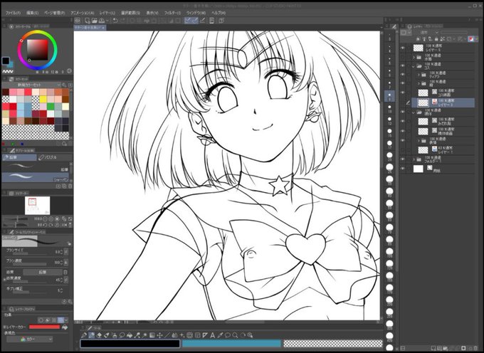 ライブでここまで進みました #今日のライブ進捗 #ファンサイト絵 https://t.co/jSWqtO068r 