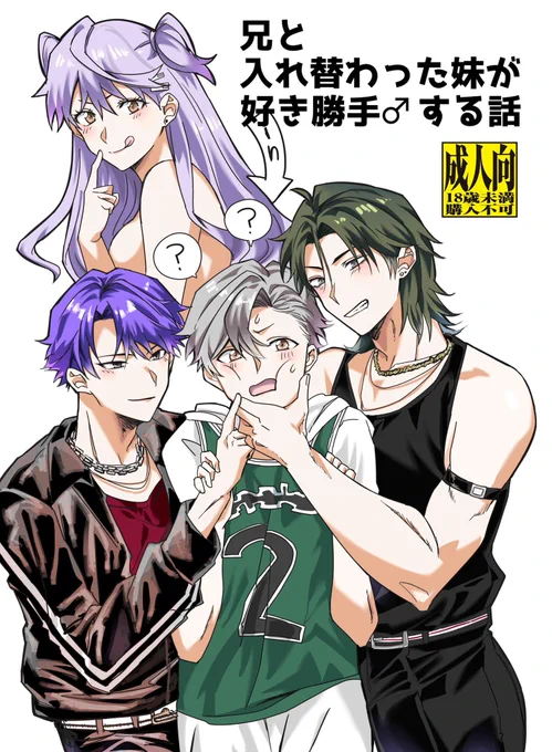 【C104新刊サンプル】
兄と入れ替わった妹が好き勝手♂する話🔞 