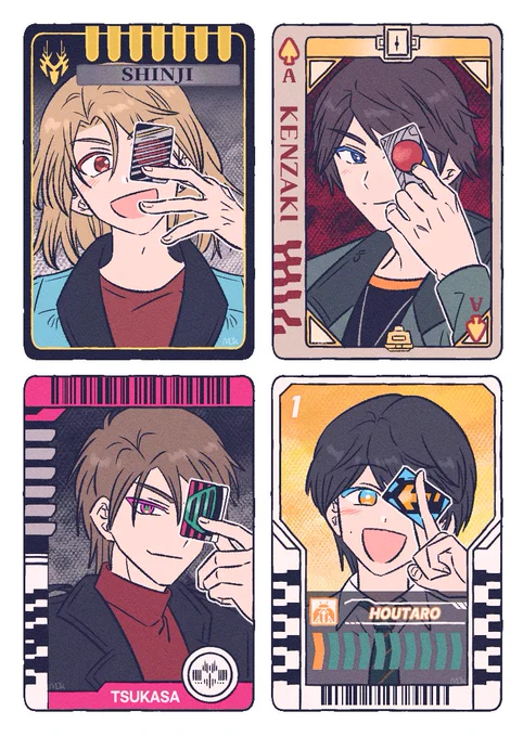 24.08.04
仮面ライダー in カード
#龍騎 #ブレイド #ディケイド #ガッチャード 