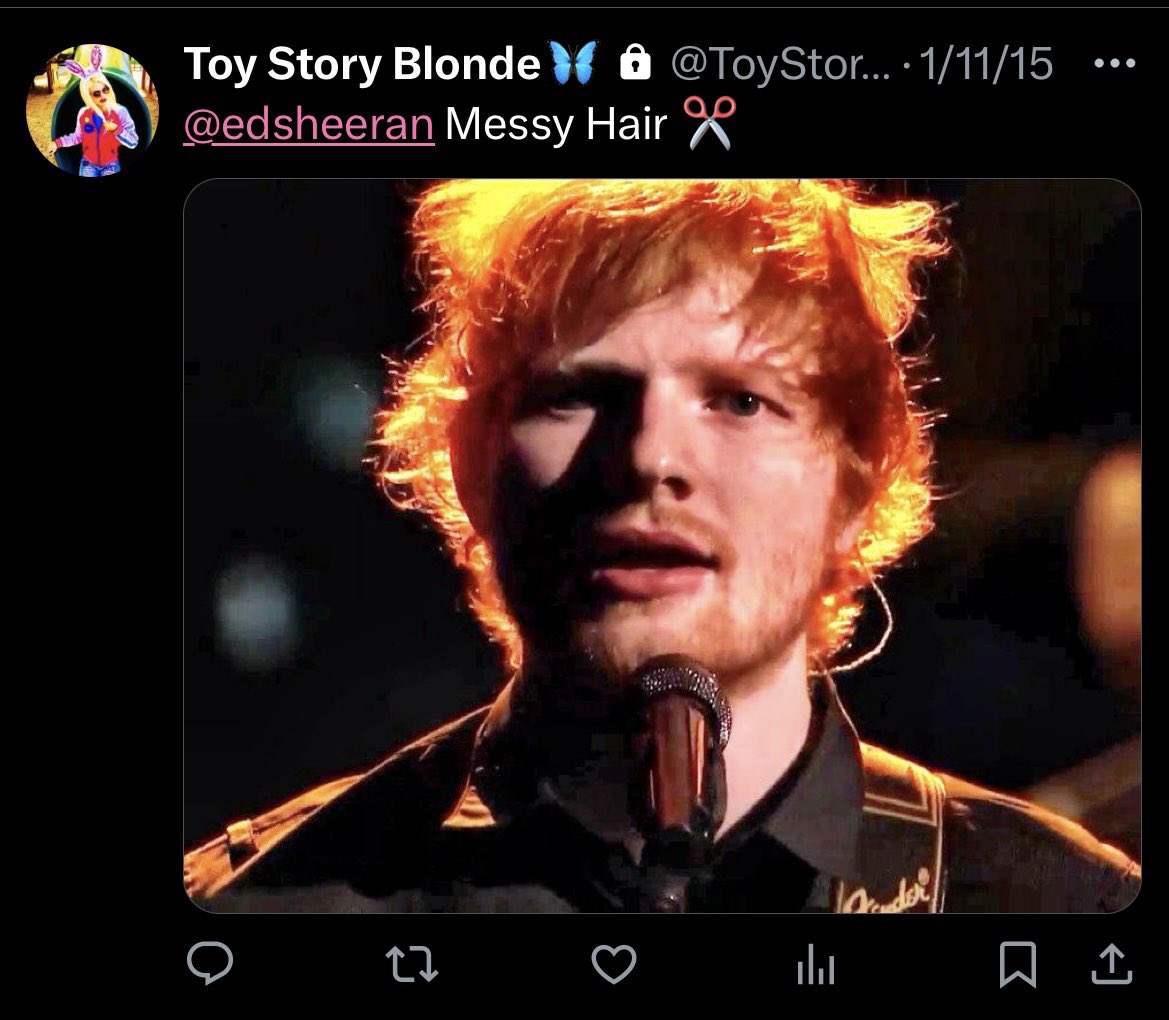 BeckyNassar's tweet photo. My First Tweet About @edsheeran 1.11.15 https://t.co/o9iYHvIKTb