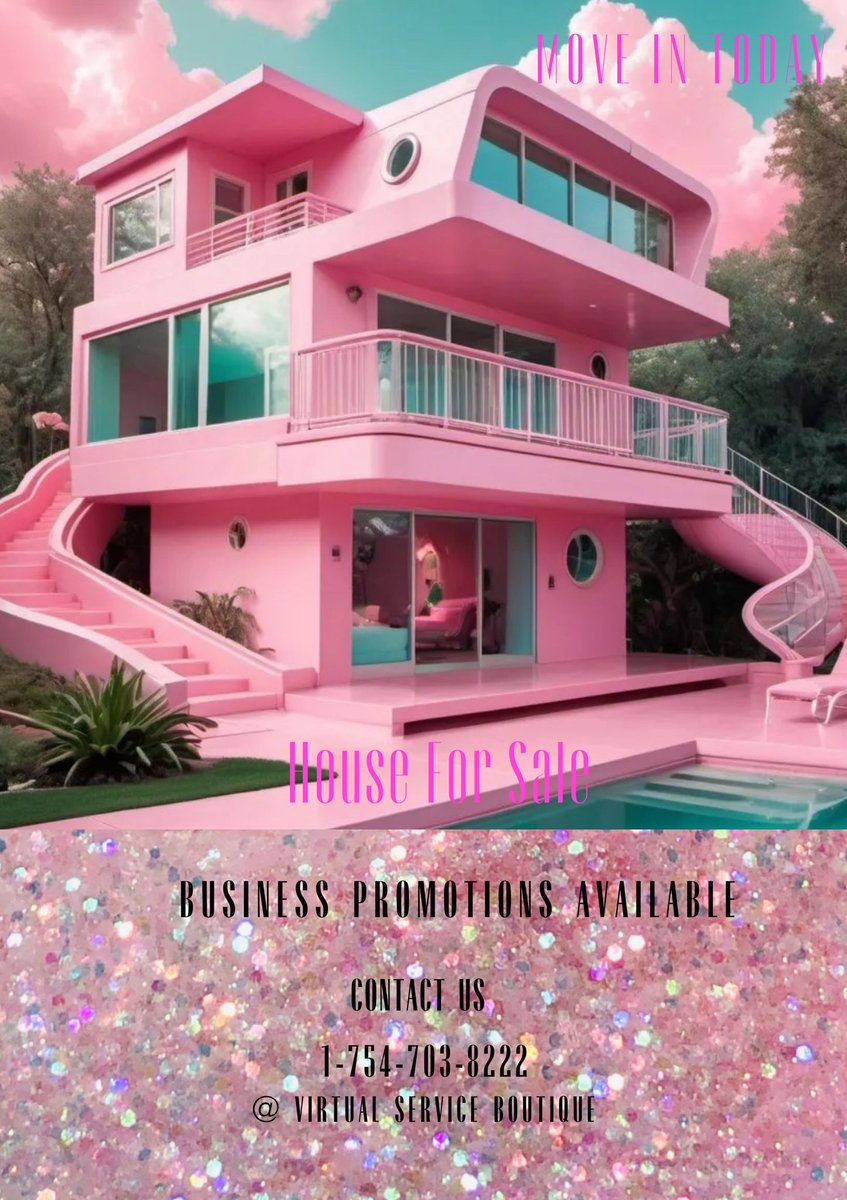 VirtualServic15's tweet photo. IF YOUR IN NEED OF SOCIAL MEDIA PROMOTIONS FOR YOUR REALTY BUSINESS CONTACT VIRTUAL SERVICE BOUTIQUE 🥂🍾✨

BUSINESS PROMOTIONS ARE $5 PER DAY ✨🎀

SOCIAL MEDIA PLATFORMS INCLUDE:
FACEBOOK, INSTAGRAM, TWITTER, TIK TOK, YOUTUBE, PINTEREST, BIGO, LINKEDIN AND CRAIGSLIST ✨🎀 https://t.co/ZEQRCXNvc7