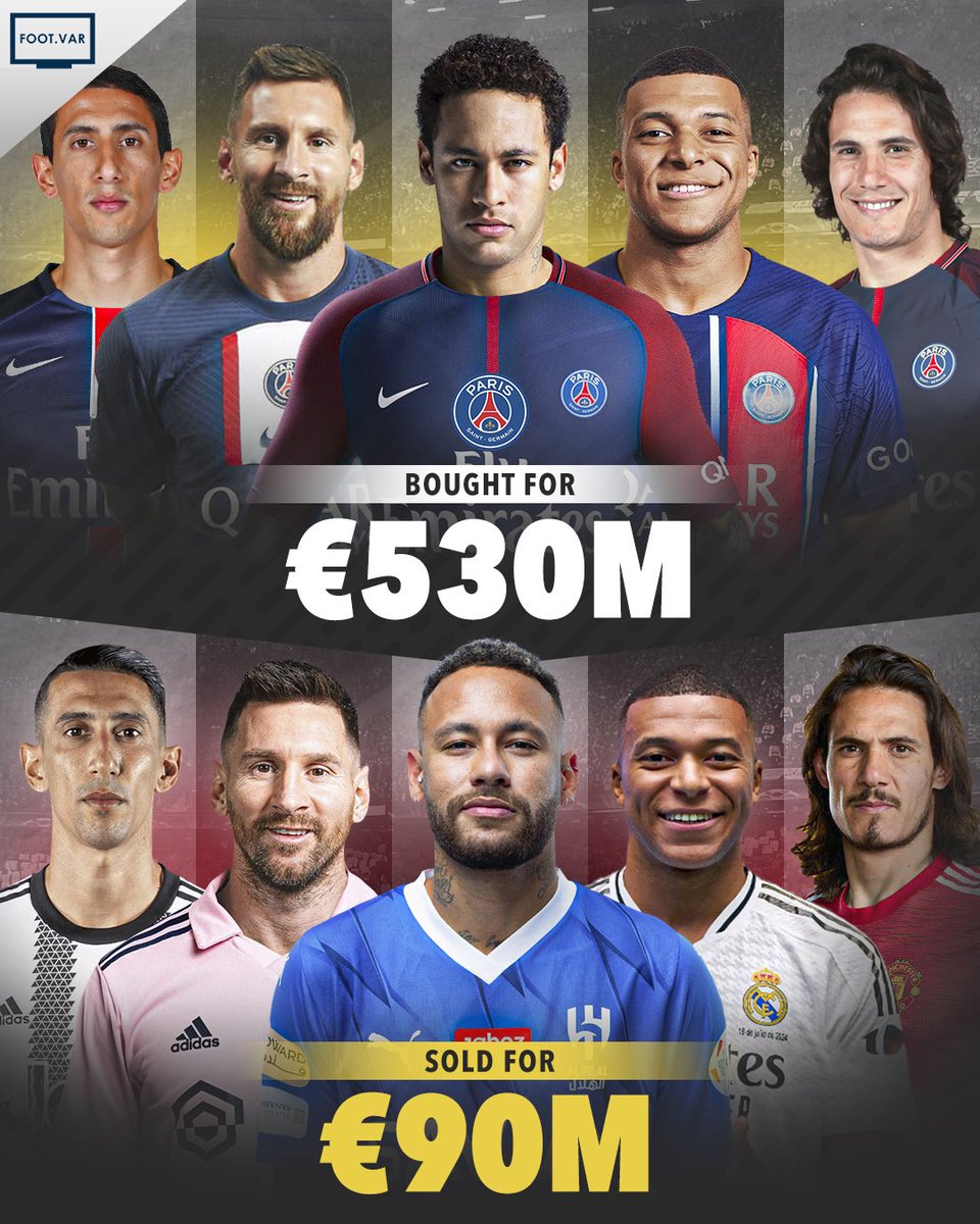 Just realised if PSG invested all those money in Bitcoin back in 2017, they  would have €7.5b now 😳🚨