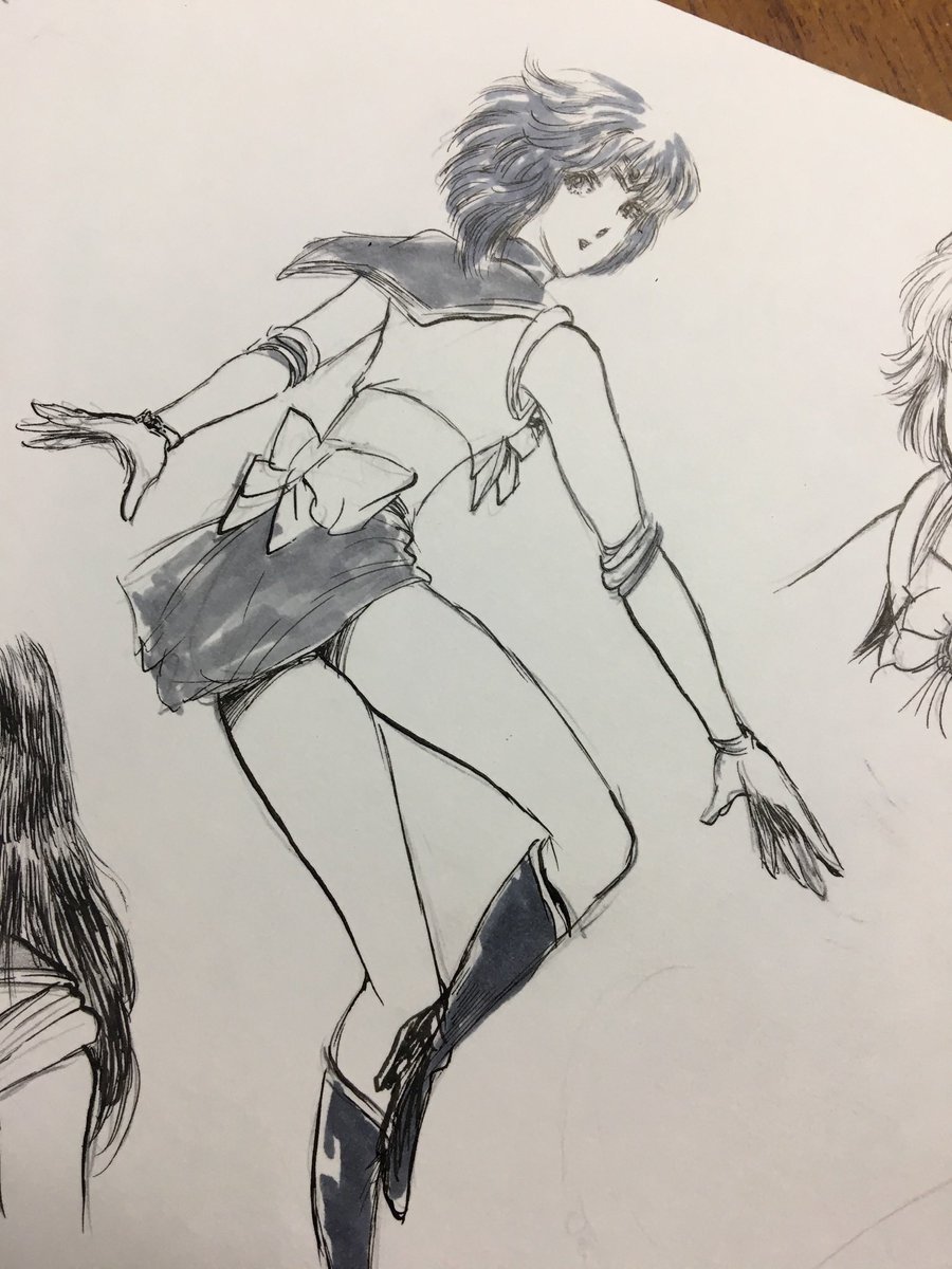 水野亜美 ,セーラーマーキュリー ,土萠ほたる 「昨年の大河で二役を演じたあの方はかつてマーズだったけど、今年の作品にいま登場した」|ふるゆきのイラスト