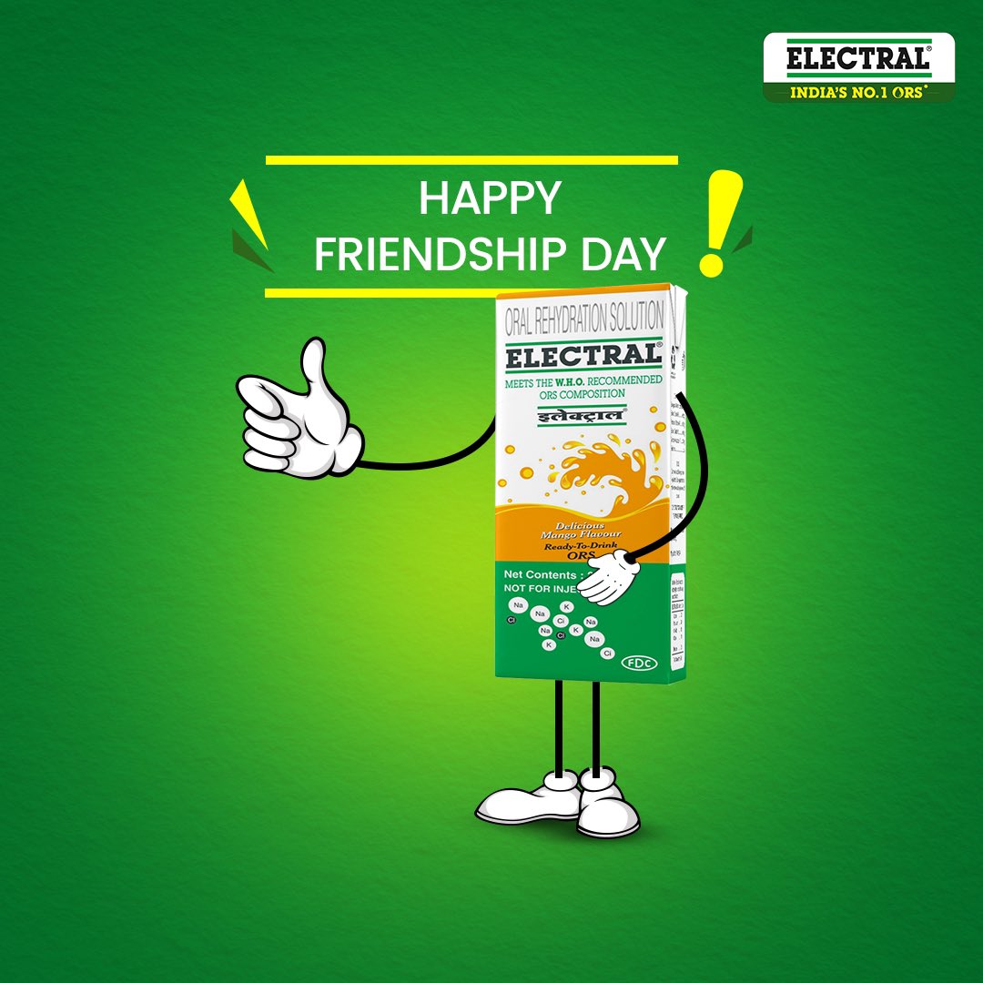 electralofc's tweet photo. Whether you go to the gym, plan a trip or a Football night, this Friendship Day, Electral promises to be your best friend at all times.💪
It is a pinky promise!🤝
#Electral #India #HyderabadPartner #ORSMatlabElectral #FriendshipDay #Sports #Gym #Trekking #Hydration https://t.co/4tab2wCpD4