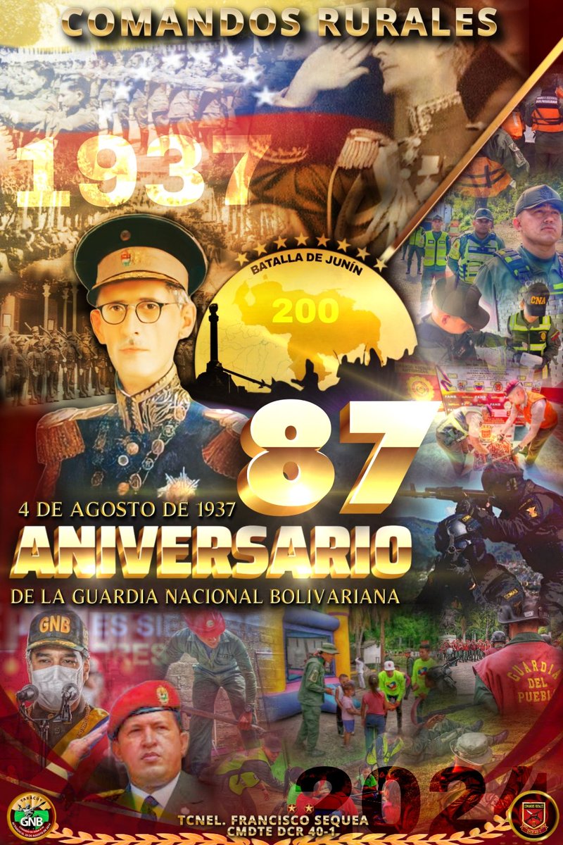 Comando40_1's tweet photo. #02Agosto #FANB El DCR40-1 Hombres y Mujeres con Valentía y Honor, quienes resisten las embestidas de los que sirven al Imperialismo, demostrando Lealtad Espiritual en la Defensa Integral de la Nación #GNB #IntegrarEsVencer #NadieDetieneAlPuebloValiente
@gustavoleon838a https://t.co/Jkvkh76ZWJ