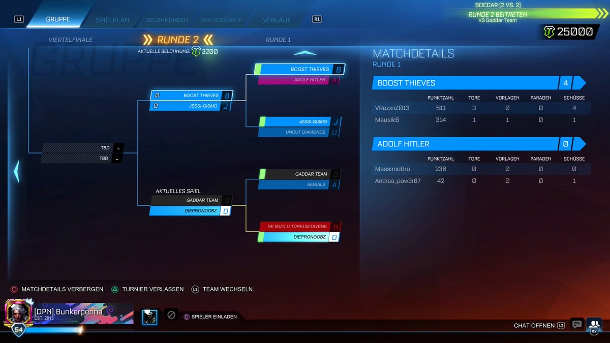 bunkerpenner's tweet photo. @PsyonixStudios @EpicGames Dies ist eines von Zahlreichen Beispielen wo ihr nichts unternommen habt trotz Meldung! Egal ob Rassismus, Rechts Extrem oder Homophobie! Schämt euch! Wer das liest bitte liken, Teilen und kommentieren damit es die Runde macht! https://t.co/wUxXlUfkaY