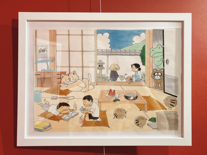あんずちゃん原画展行ってきました〜🐾鉛筆の濃淡を生で拝めるの大変ありがたい……! 