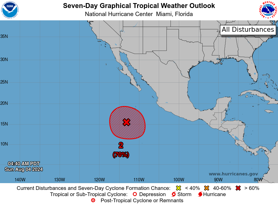 LimWeather's tweet photo. D82 EPAC #HurricaneSeason2024 8am EDT
#Invest97E near #Invest96E has 70% chance in 2 and 7 days to become a TC before it merges with the latter #Wxtwitter #Wxx #EP96 #96E #Tropicswx #HurricaneSeason #Emilia #Fabio #EP97 #97E https://t.co/NmhuCqF5Z8