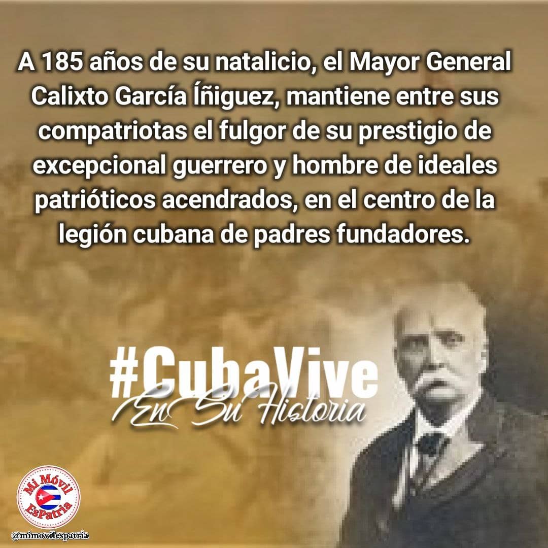 BetsyDazVelzqu2's tweet photo. Hoy recordamos al mayor general Calixto García Íñiguez en el 185 aniversario de su natalicio.

#CubaViveEnSuHistoria https://t.co/zEbvHQ9Jbi