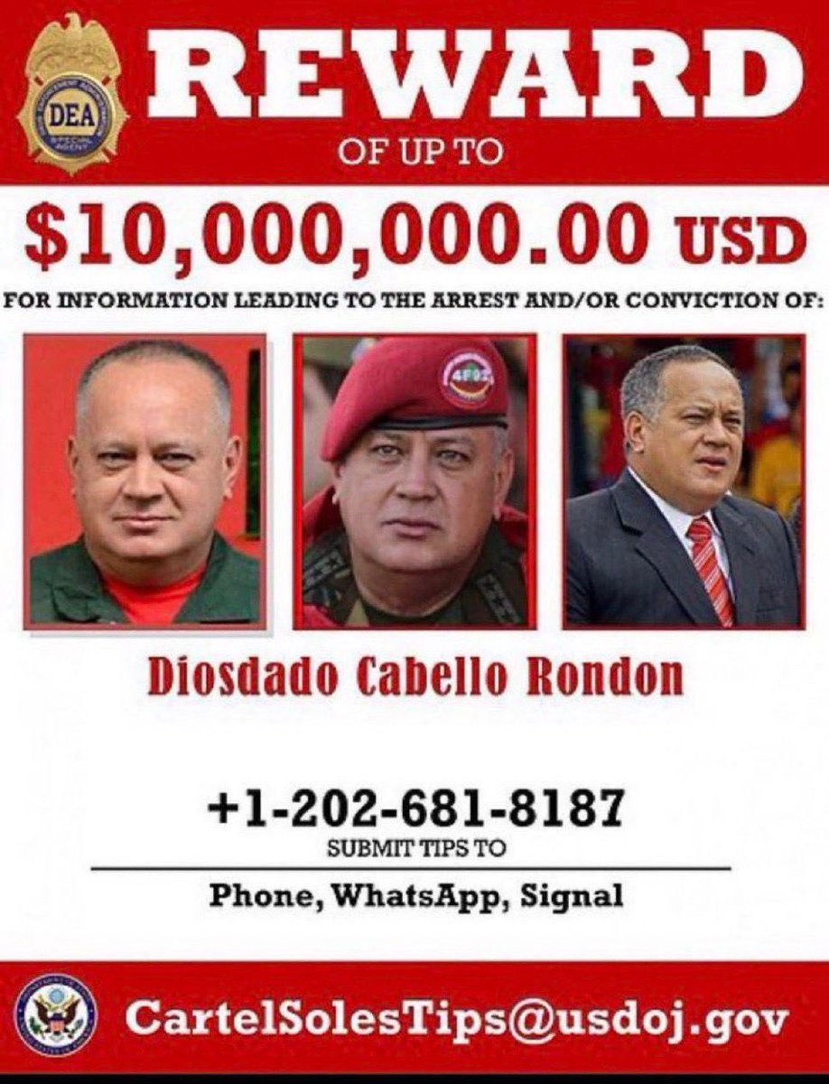 MariaFdaCabal's tweet image. ¡Al que buscan por criminal es a usted!

Al Jefe del cartel de los soles también le llegará la justicia, así como a los otros matones del régimen de Maduro.