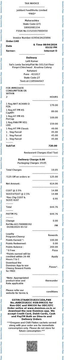 Lalit6369's tweet photo. I Got my order after an hour. I called the customer  care number of Domino's but didn't connect my call to customer care. all my boxes are open and I didn't get hot pizza.
According to the 30 min free delivery of Domino's , I want a refund my money. @domis_india @dominos https://t.co/KSMpFhpVCp