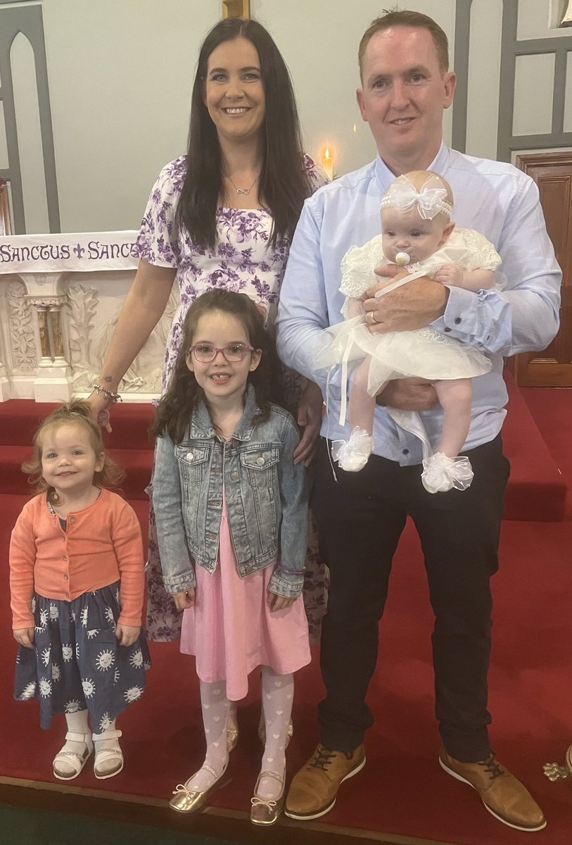 We welcome Maya Rose Clancy into the family of faith and congregate her parents Edel and Brian, Derrylea and her sisters Ada and Amelia.

Maya was baptised in St Michael’s Church, Kildysart on Sunday, 4 August 2024.

May the Lord continue to bless the family.