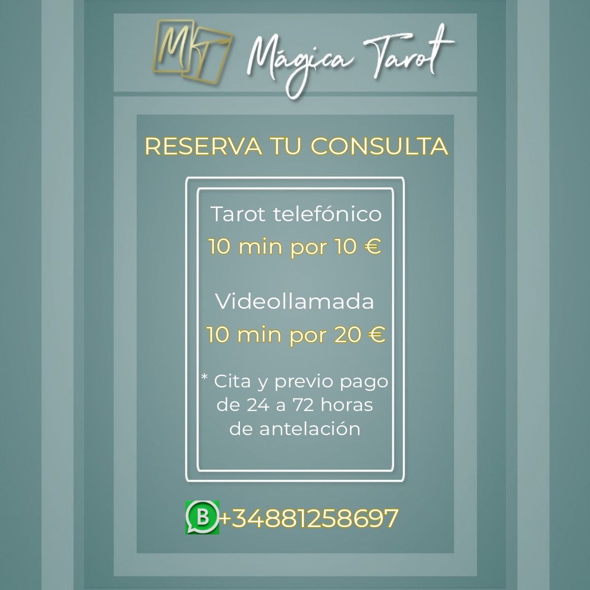 Mágica Tarot  te ofrece el mejor servicio, soy medium, vidente y Tarotista con amplia experiencia. Recuerda 
que el TAROT te orienta 
y tú decides que rumbo tomar 🤗
#tarotraiders #tarot #tarotreading #tarotcards #tarotista #llamasparejas #amor #mágicatarot  #magicamedium