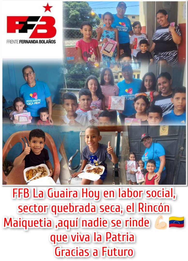 Desde la Guaira  ayer 03-08 - 2024 ffbguaira realizando su trabajo social con el semillero de la patria <a href="/NicolasMaduro/">Nicolás Maduro</a> <a href="/_LaAvanzadora/">Yelitze Santaella</a> <a href="/pedrodiazg59/">Pedro Diaz</a> <a href="/LealTelleria/">M/G Carlos Leal Tellería</a> <a href="/cnaeoficial/">cnaeoficial</a> @cdceguaira @cnaeguaira <a href="/Norkys_batista/">Norkys Batista</a> <a href="/nuviarivas23/">Nuvia Rivas Muñoz</a> <a href="/FfbSucre/">FFBSucre</a>