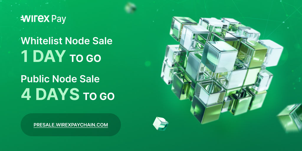 wirexdevelopers's tweet photo. 🚀 Only 1 DAY left until the Wirex Pay Node Sale Whitelist begins! 🚀

🕛 Sale opens at 12.00 PM UTC!

Thank you all for joining the whitelist and engaging with us early. Your enthusiasm is driving us forward! Don’t miss out on securing your spot at the best price tomorrow! https://t.co/AI7pm1XAC9