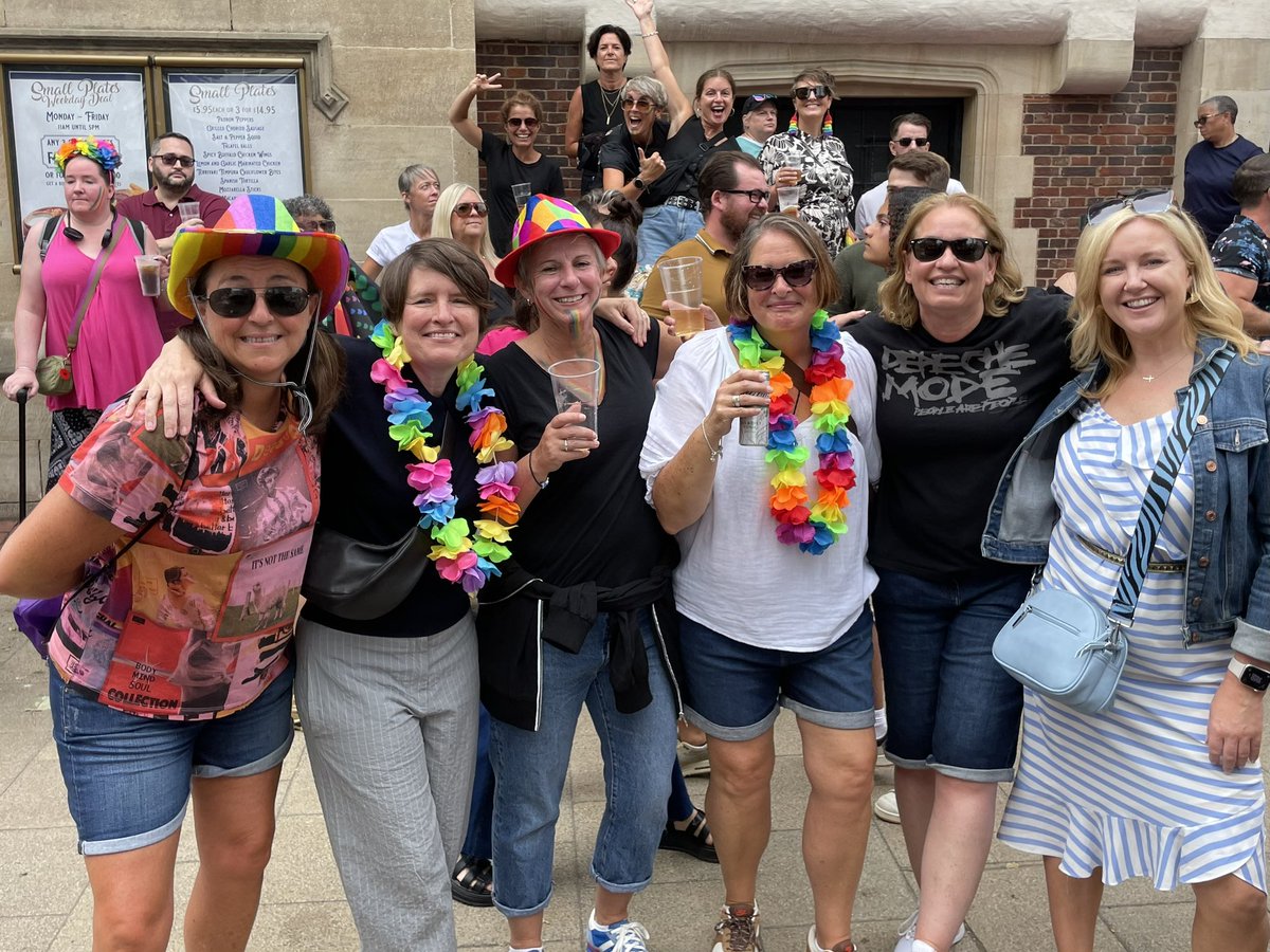 FA girls and an ex FA girl out in full force at Brighton pride together yesterday. 
Wonderful to catch up with this fabulous bunch of friends. 
Once in the gang always in the gang!!  ❤️
