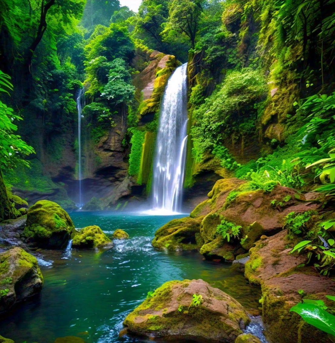 GrowXNow's tweet photo. Secluded waterfall in a lush jungle
#AiArt
#Lalma
#MidjourneyAI https://t.co/EVwiqWE5hT