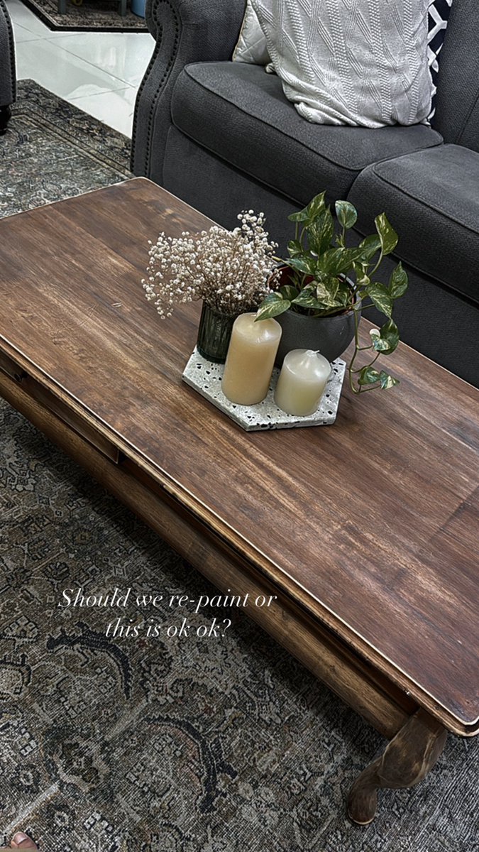 dibarusli's tweet photo. Today TMS decided to be a carpenter and makeover our coffee table. I don’t like the normal brown wood color and wanted a rusty look. Here we go after whole day of sanding. Still thinking if we want to re-paint or let it like this. https://t.co/jG4zaO6PZo