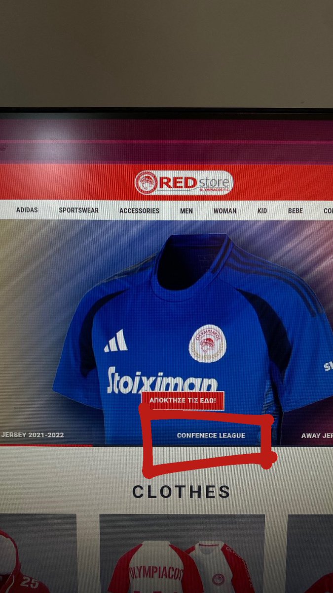 FrankoNakic9's tweet photo. Εκεί στο site κάνετε τρομερή δουλειά confenece league 🤡🤡🤡
#redstore
#olyfc https://t.co/44aKnax3CP