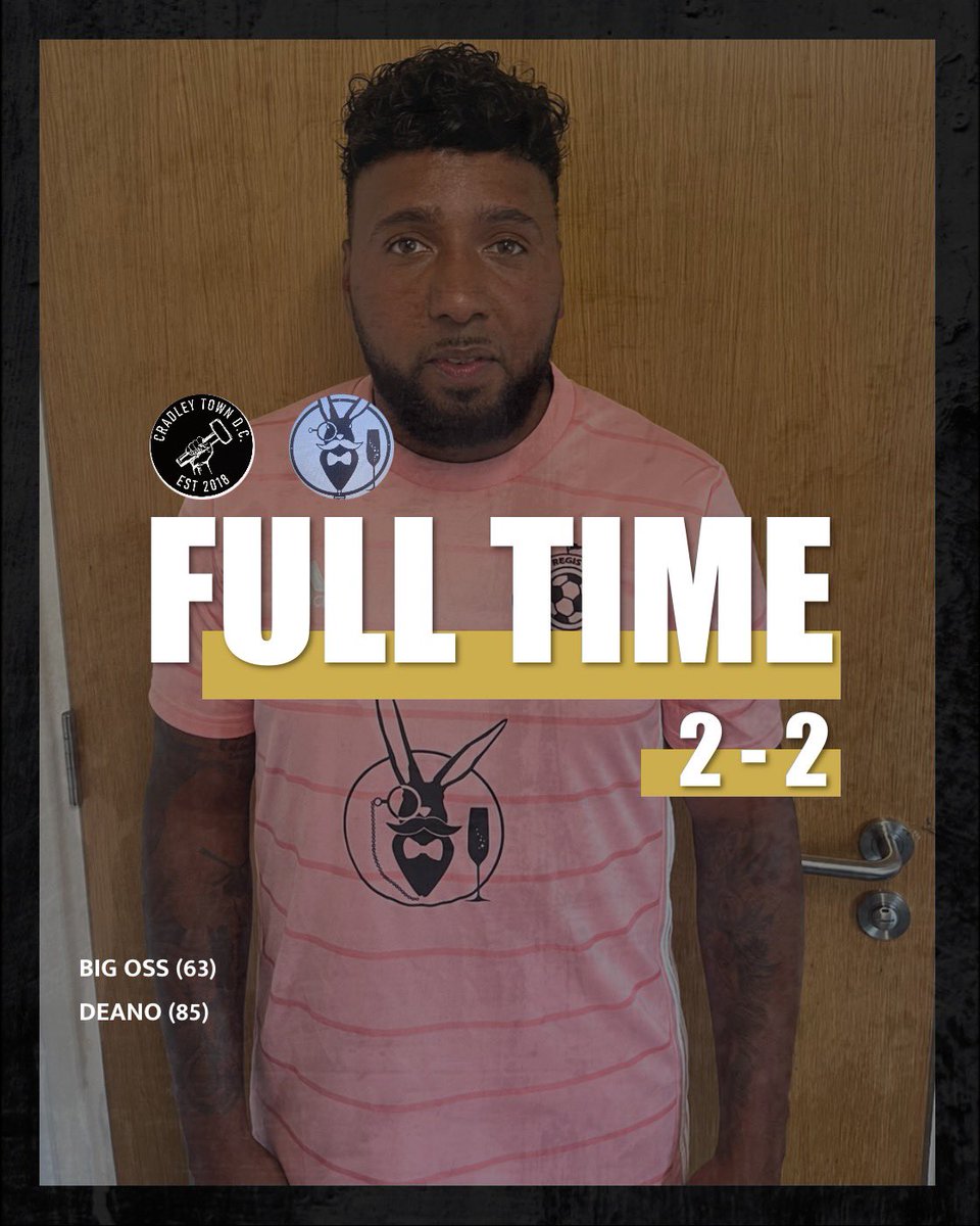 GlasshouseFC's tweet photo. 2-2 draw this morning for the lads. 

An improvement on the last games defensive masterclass. 🙃🙃

Came from behind in a game we largely dominated without creating too many clear cut chances.

Goals from the big oss and deano. 

#glassaywe
#sundayleague
#amateurfootball https://t.co/MEw418PSZE