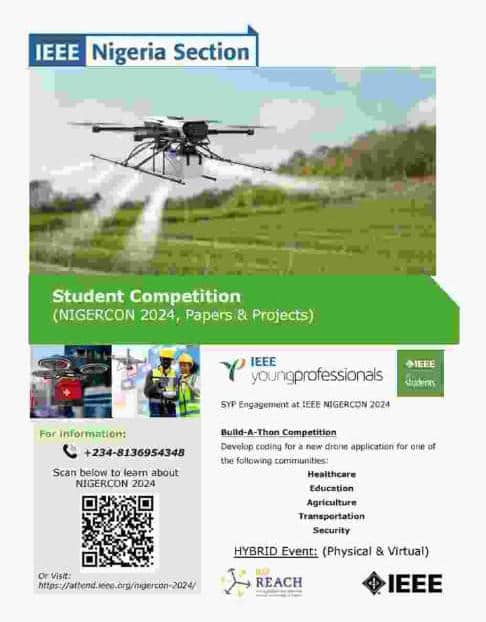 FUTMX_IEEE_SB's tweet photo. 🚀 Exciting opportunity for students! Join the IEEE Nigeria Section Student Competition at NIGERCON 2024. Showcase your innovative ideas in healthcare, education, agriculture, transportation, and security. Don't miss out! 

#NIGERCON2024 #IEEE #Innovation #StudentCompetition https://t.co/3WzM2nRONa