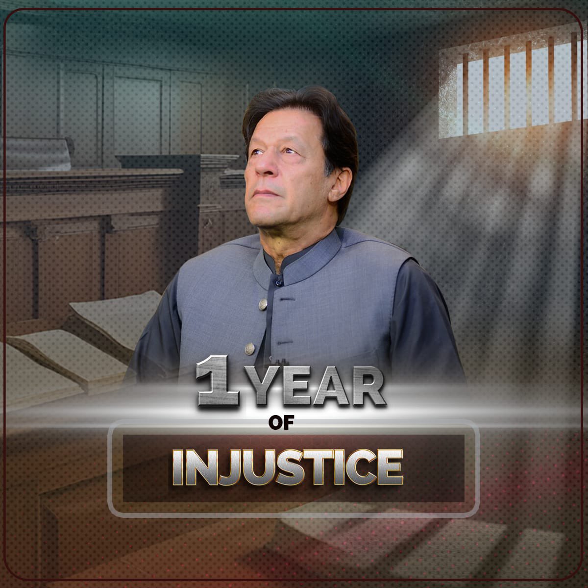PTIofficial's tweet photo. 1 year of injustice 
1 year of lawlessness 
1 year of fascism 
1 year of moral decay 

Nation will not forget 
History will not forgive 

The captain of all captains stands strong, proud, focused, resilient, resolute in his mission of protecting his country & his people!

Imran Khan was a winner!
Imran Khan is a winner!
Imran Khan will always be a winner!

#ناحق_قید_کا_ایک_سال
#ReleaseKhanSavePakistan