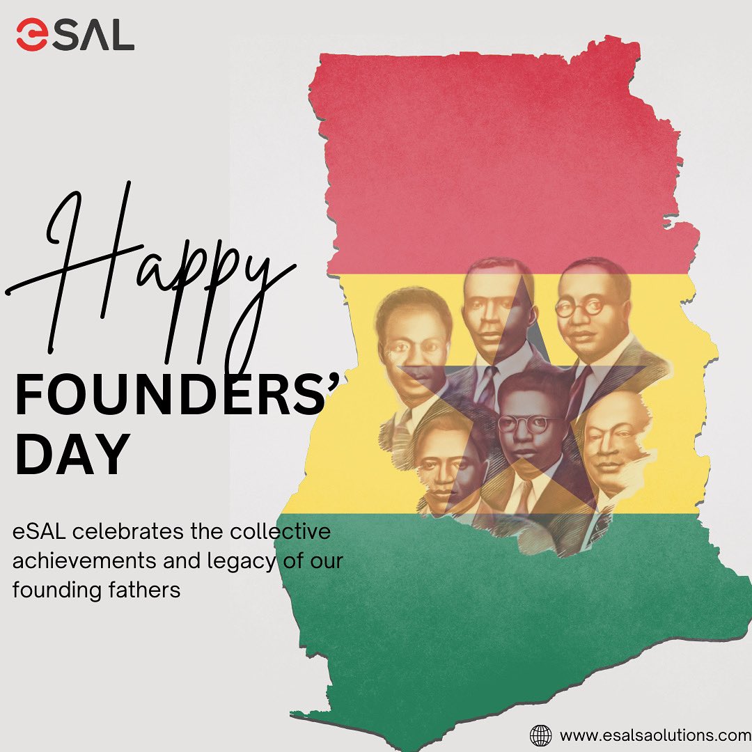 ESALGh's tweet photo. Today, we honor the visionary leaders who laid the foundation of our nation. Happy Founders' Day #foundersday #Ghana #eSAL #heritage #unity https://t.co/gVRHECvUEd