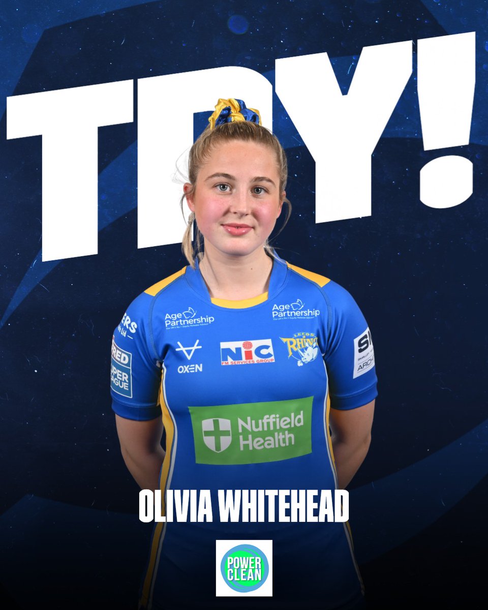 leedsrhinos's tweet photo. 49' HAT TRICK FOR WHITEHEAD

The winger is in for try number three as she gets beats her opposite number to score in the corner!

Bennett can’t add the sideline conversion.

Featherstone Rovers Women 6 - 42 Leeds Rhinos Women https://t.co/ZCkdMTtEoh
