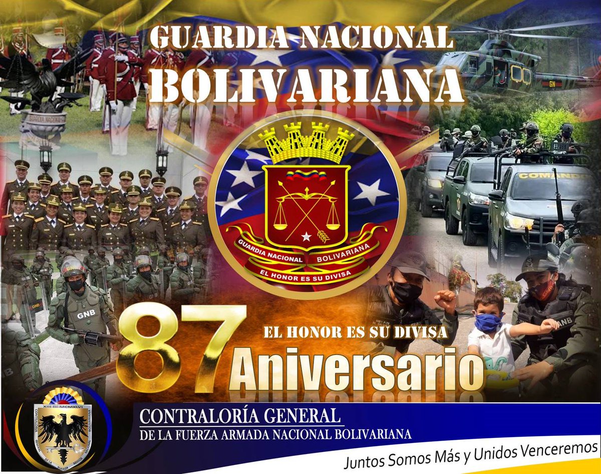 CONGEFANB's tweet photo. #04Ago || La #CONGEFANB Se llena de júbilo y felicita al MG. Elio Estrada Paredes, Cmdte. General de la invicta #GNB y a todo su personal militar Oficiales, Tropa Profesional, protectores y garantes de la seguridad de nuestro pueblo.
#ElHonorEsSuDivisa
#DudarEsTraición https://t.co/jTo8amymyK