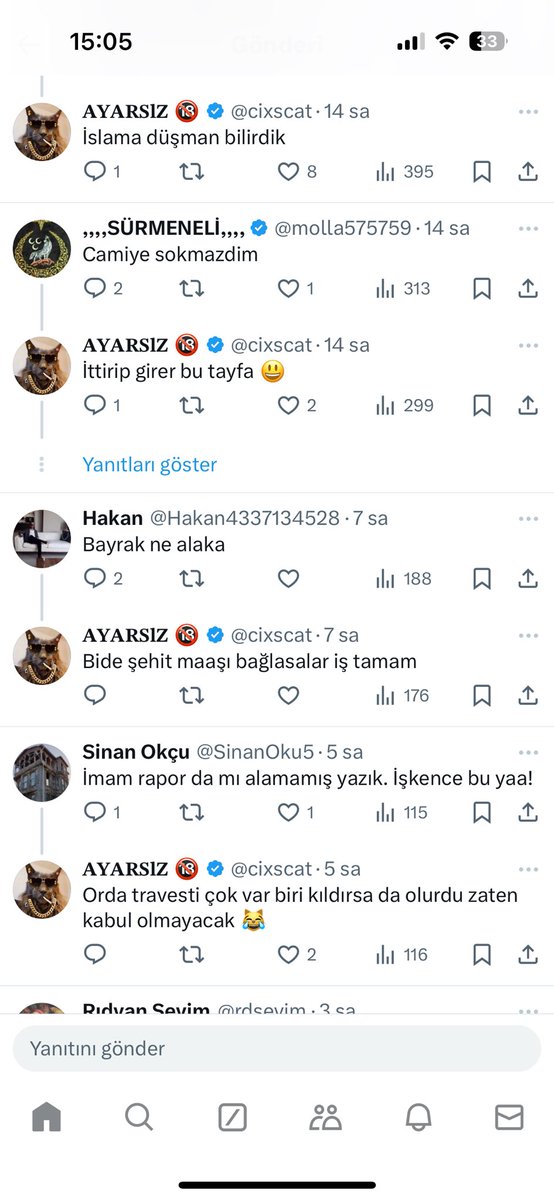 Şu zihniyetin çirkinliğini gördükçe müslümanlık böyle bir şey değil diyorum. Lanet olsun sizin zihniyetinize. Ülkenin geldiği duruma bak! Sen kimsin ki camiye almıyorsun?!?