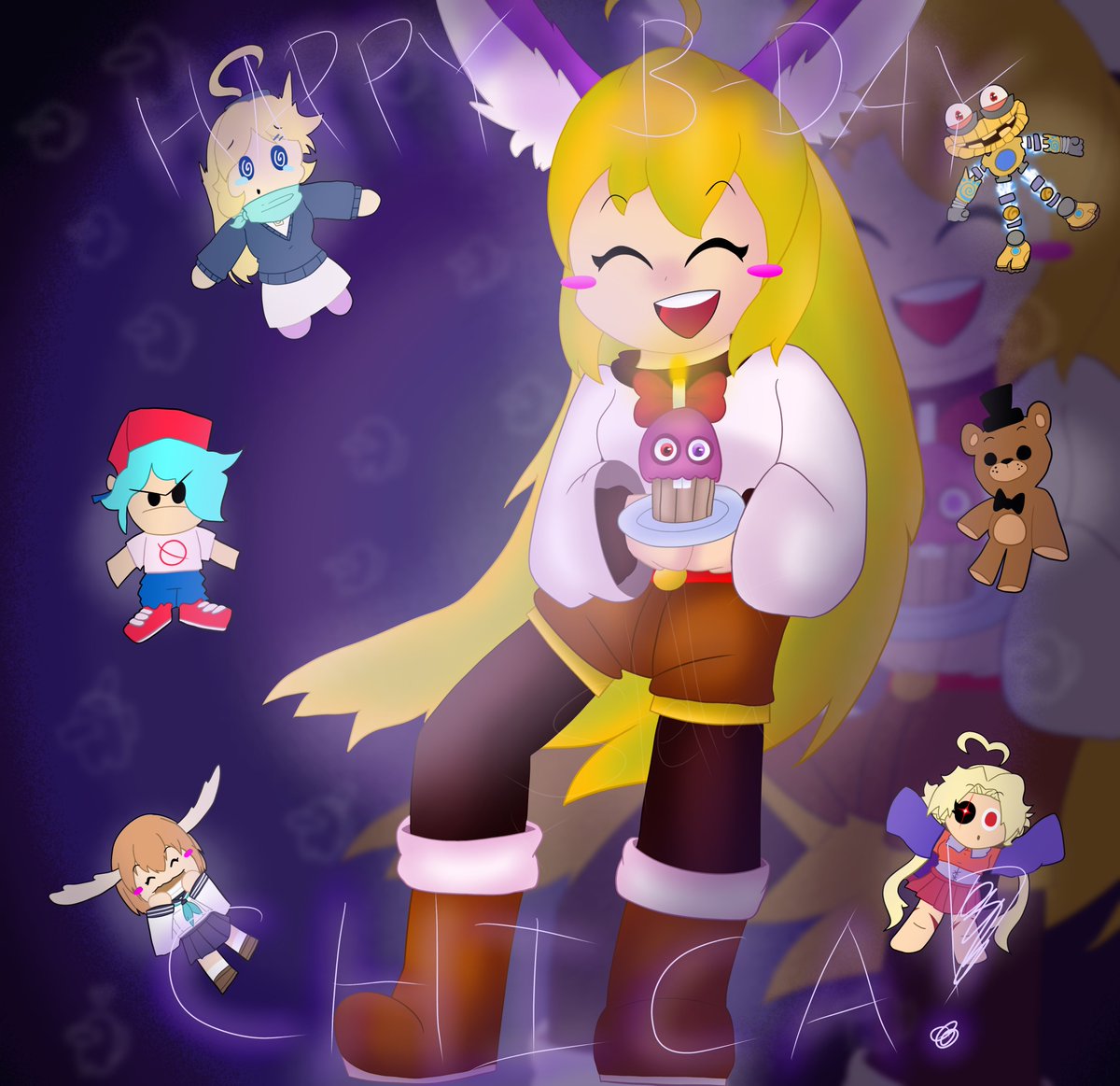 StellazTheGirl's tweet photo. bday art for @ChicaBonBon2 (WISH THEM A HAPPY BDAY ,,) https://t.co/HVcoTIarVY