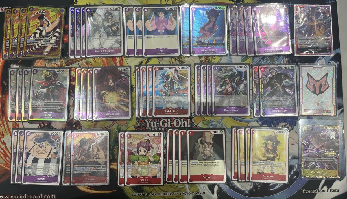 One Piece Offline Regional Hannover 2024

Placement: Top 16 🏆

Played: RP Law

Matchups:
R1 RP Law ❌
R2 Vegapunk ✅
R3 Moria ✅
R4 Bonney ✅
R5 Bonney ✅
R6 Lucci ✅
R7 Lucci ✅
R8 Moria ✅
R9 Bonney ❌
R10 Yamato ✅

Swiss score: 8-2

Top cut:
T32 Bonney ✅
T16 Doffy ❌