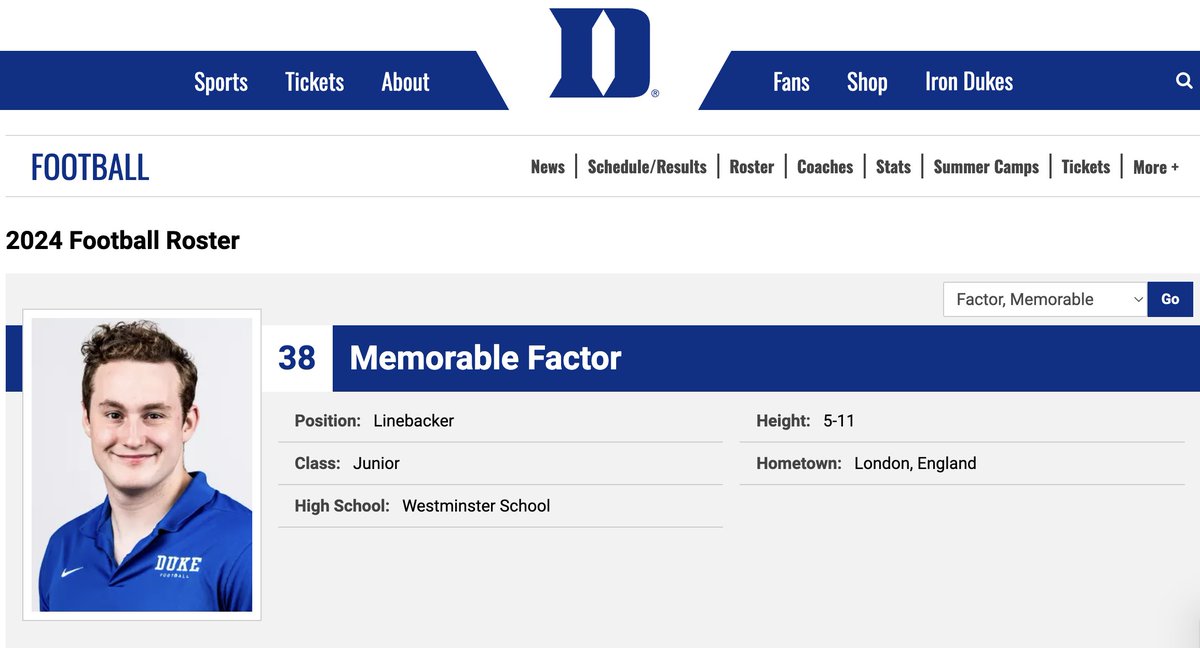 • LB Memorable Factor (Duke) 🧠