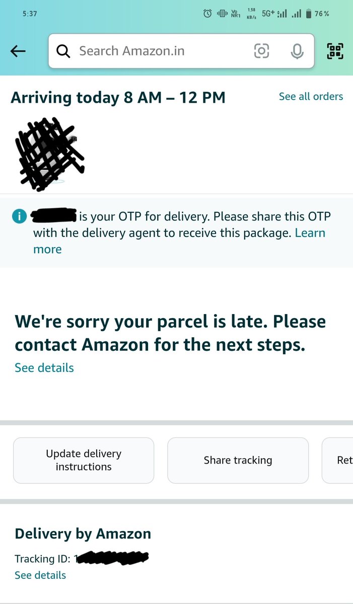 aami_subhadeep's tweet photo. It's not delivered yet. I've asked for the contact number of the delivery person and they transferred my chat 13 times without any resolution. They're not even cancelling the order. My weekend is ruined.
Order#406-8920246-5738704
@amazonIN @AmazonHelp @amazon https://t.co/epVuc0Qfhi