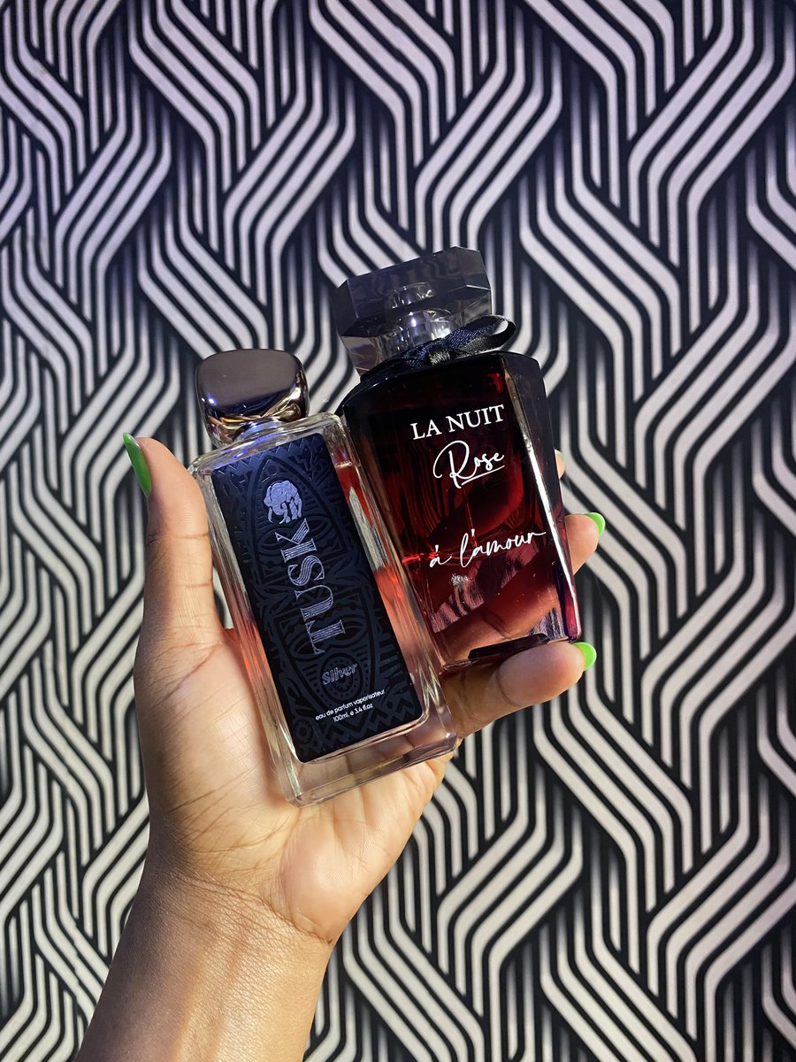 TohLarge's tweet photo. #SOTD
Tusk Silver - smells like vanilla milkshake &amp; Nebras on a budget

La Nuit Rose a L’amour - fruity top notes, luxurious floral accords &amp; sensual base notes

🥰 https://t.co/M3J6XZf2gi