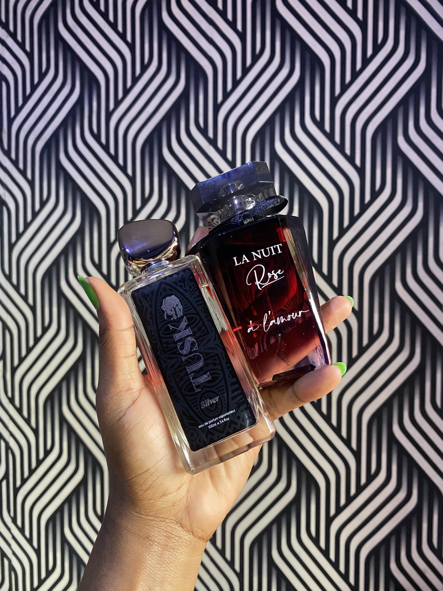 TohLarge's tweet photo. #SOTD
Tusk Silver - smells like vanilla milkshake &amp; Nebras on a budget

La Nuit Rose a L’amour - fruity top notes, luxurious floral accords &amp; sensual base notes

🥰 https://t.co/M3J6XZf2gi