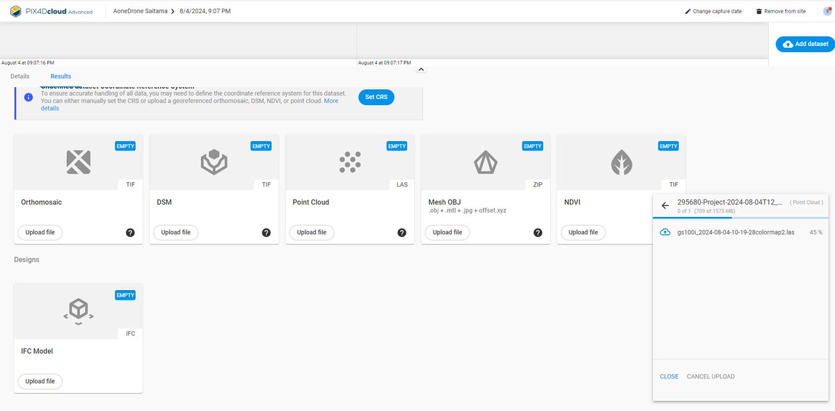 kojirou_maru's tweet image. I want to change capture date while uploading.
#Pix4Dcloud