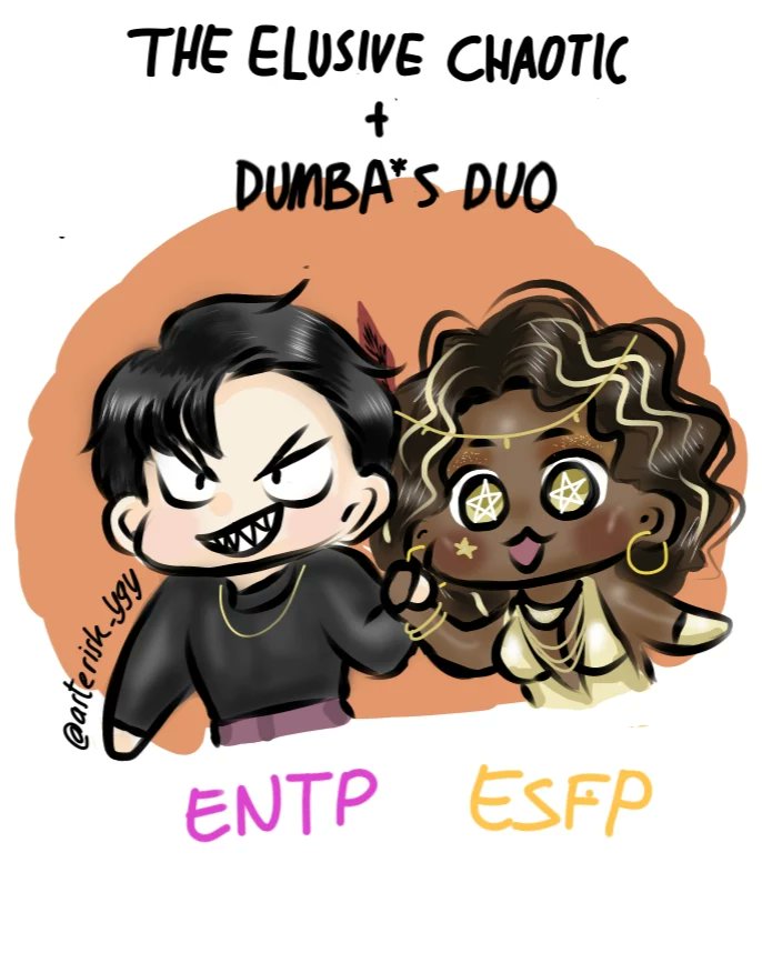 asterisk_ygy's tweet photo. Female ESFP x Male ENTP special #thanksgiftart for my esfp friend. Bb tysm for placed ENTP no. 1!! 😭🤝✨

Don't let em united or-😱💣😹 

art by me @asterisk_ygy 💕

#esfp #entp #mbti #esfpfanart #entpfanart #mbtifanart  #mbtioc #mbtimemes #oc #entpxesfp #esfpxentp  #oc #fanart https://t.co/Y1KtgwB7JK