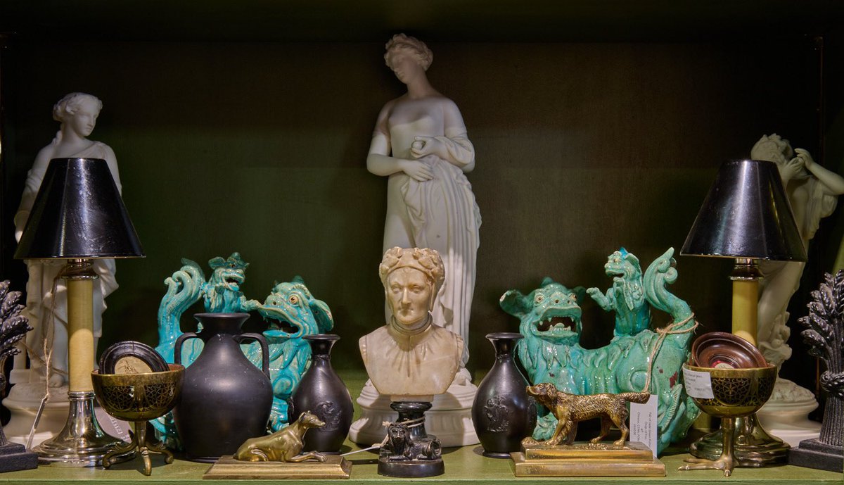 decorativefair's tweet photo. A gloriously decorative Sunday shelfie from @fontaineboys https://t.co/OFdTyQSskL