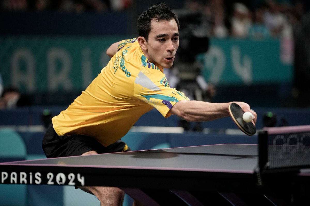 timebrasil's tweet photo. Você fez história, Hugo!

O primeiro latino-americano semifinalista olímpico do tênis de mesa. Levanta a cabeça, você é um orgulho para o Brasil. 🇧🇷

📸Alexandre Loureiro/COB

#TimeBrasil #JogosOlímpicos #Paris2024 https://t.co/l0vlDkJw85