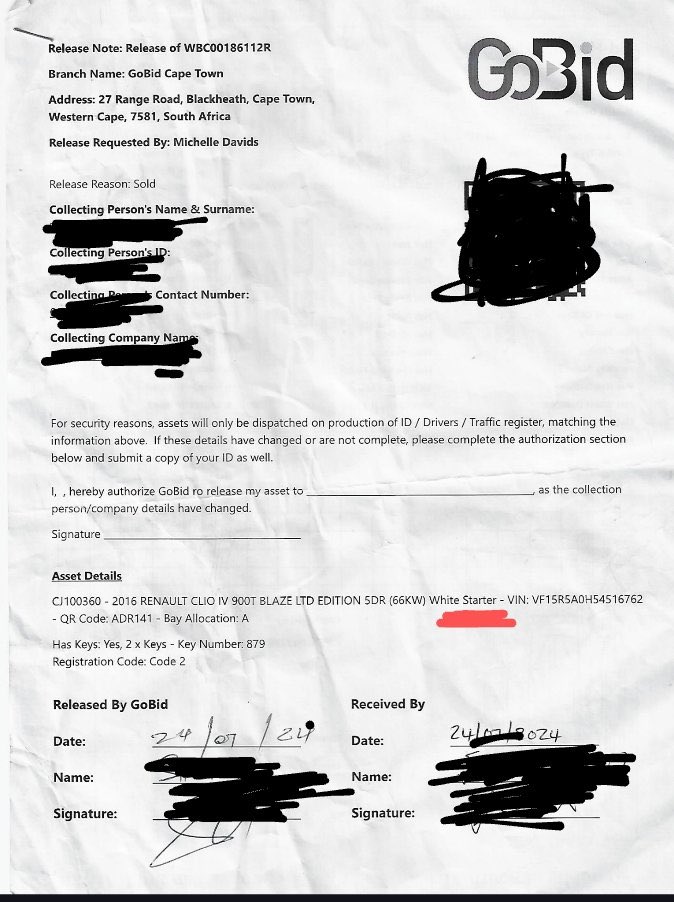 ChrisExcel102's tweet image. This brother bought a car at @GoBid_ZA  online 

@GoBid_ZA lied on the description they said the car is 100 fine …

When he found the car it was in very bad condition… 

Please retweet for until @GoBid_ZA attend this brother !!!