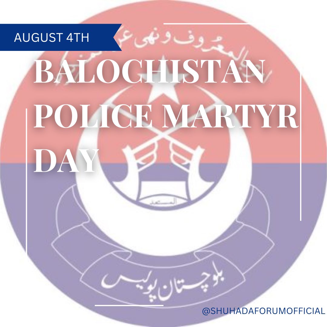 ShuhadaForum's tweet photo. Balochistan Police Martyr Day

Honoring Our Heroes

Today, we remember and honor the brave souls of Balochistan Police who sacrificed their lives for our safety and peace. Your courage and dedication will never be forgotten.

#NeverForget #MartyrDay #BalochistanPolice https://t.co/js9lAGOyqO
