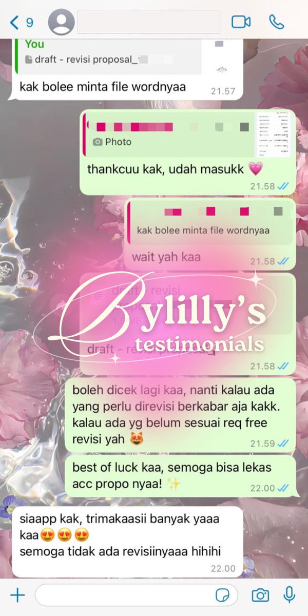 udah mepet deadline revisi, eh, guideline dafpus kampus ternyata ribet bgt 😮‍💨

kemarin #withbylilly latest cust req 30+ dafpus plus insert sitasi langsung di teks proposalnya, clear dalam beberapa jam ajah

include free edit penulisan &amp; kroscek info dafpus ofc ⸜(｡˃ ᵕ ˂ )⸝♡
