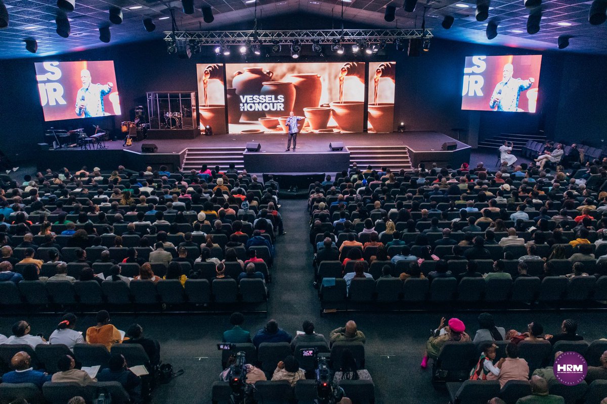 HopeRestoration's tweet photo. How are you handling the things of God in your life? Rev @mathebula_chris encouraged the Church to make themselves available and desire to be special vessels of honour that are set apart for God's great work. #HRM https://t.co/ixUkChcTxg