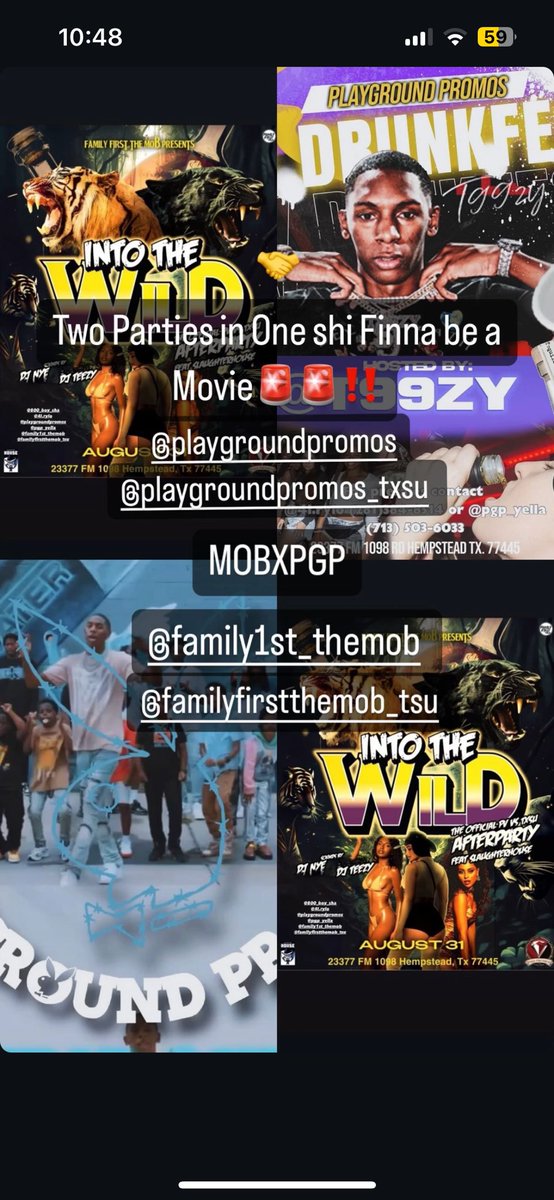 #PvDrunkFest x #intothewild will Collab on Dah 31st Making it Dah Biggest Back to school party come Get lit wit us <a href="/The_PGP/">Playground Promos 🐇</a>